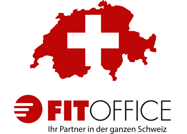 Logo FitOffice avec map de la suisse